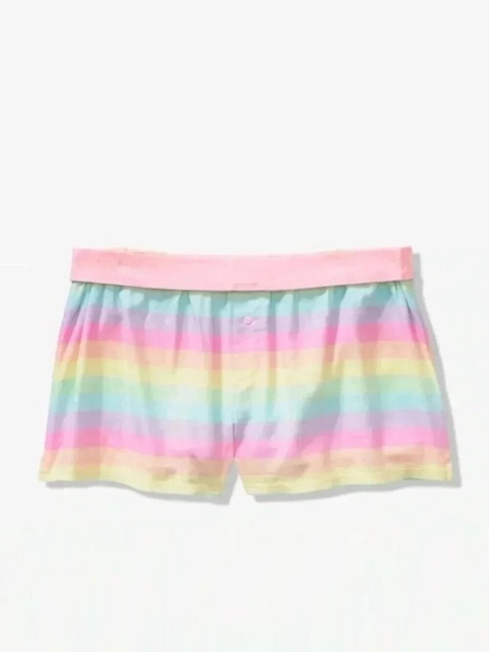 Victoria's Secret PINK | Pastel Rainbow Foldover Band Sleep Shorts | Size Small